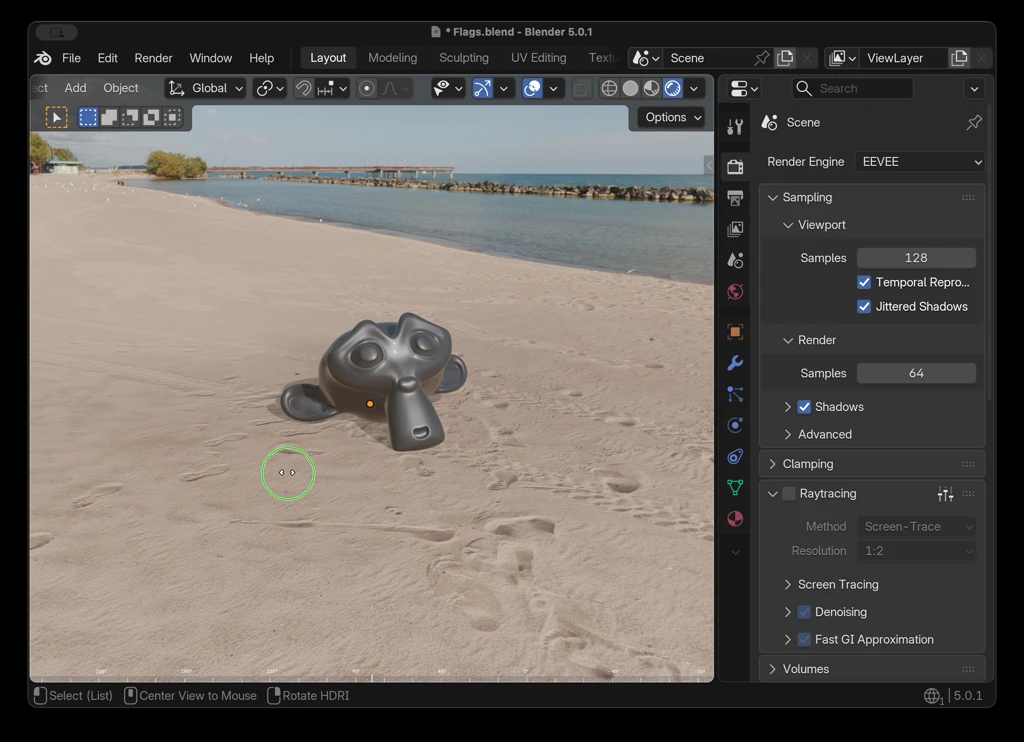 Viewport HDRI rotation