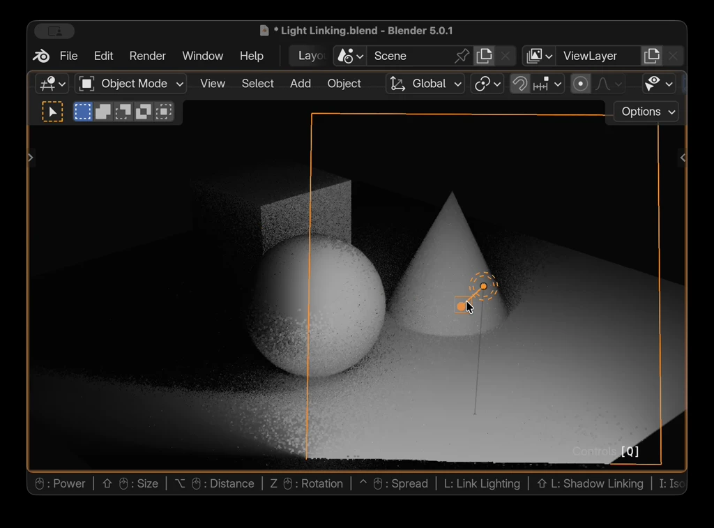 Light and shadow linking