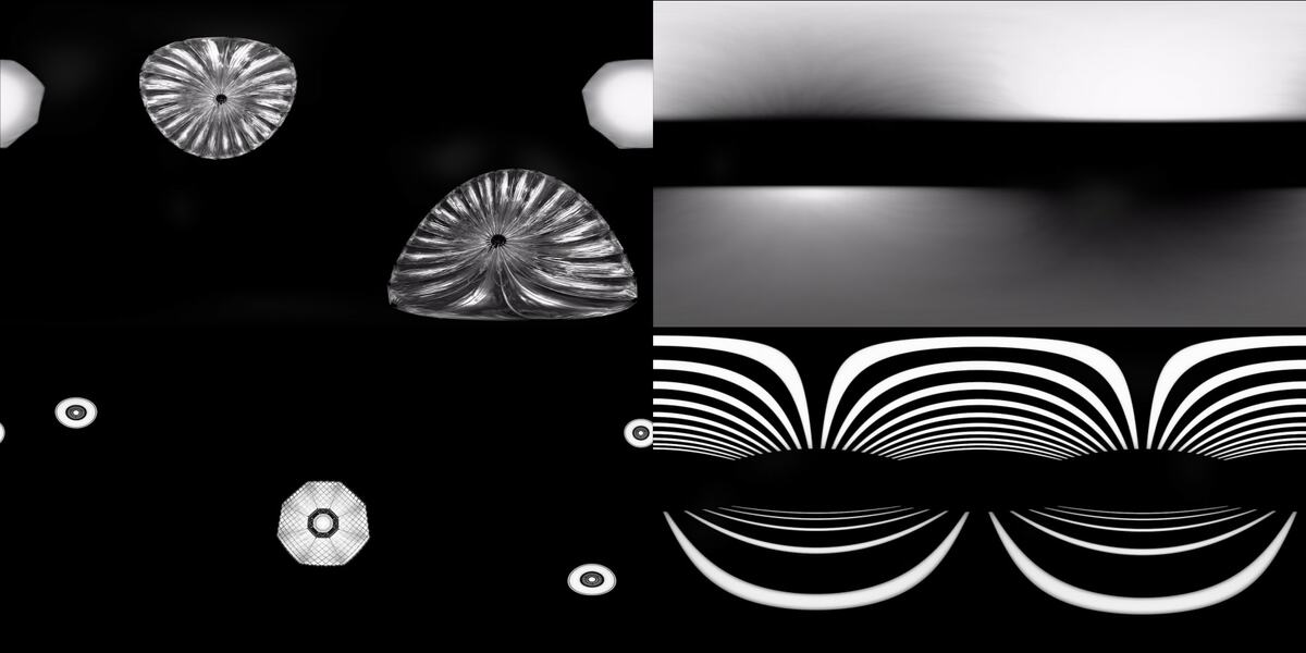 Preview of 33 studio 360 HDRI maps showing various lighting setups