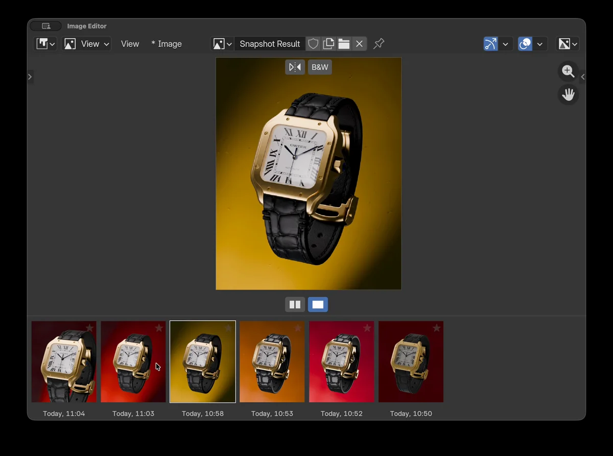 Snapshot filmstrip detail