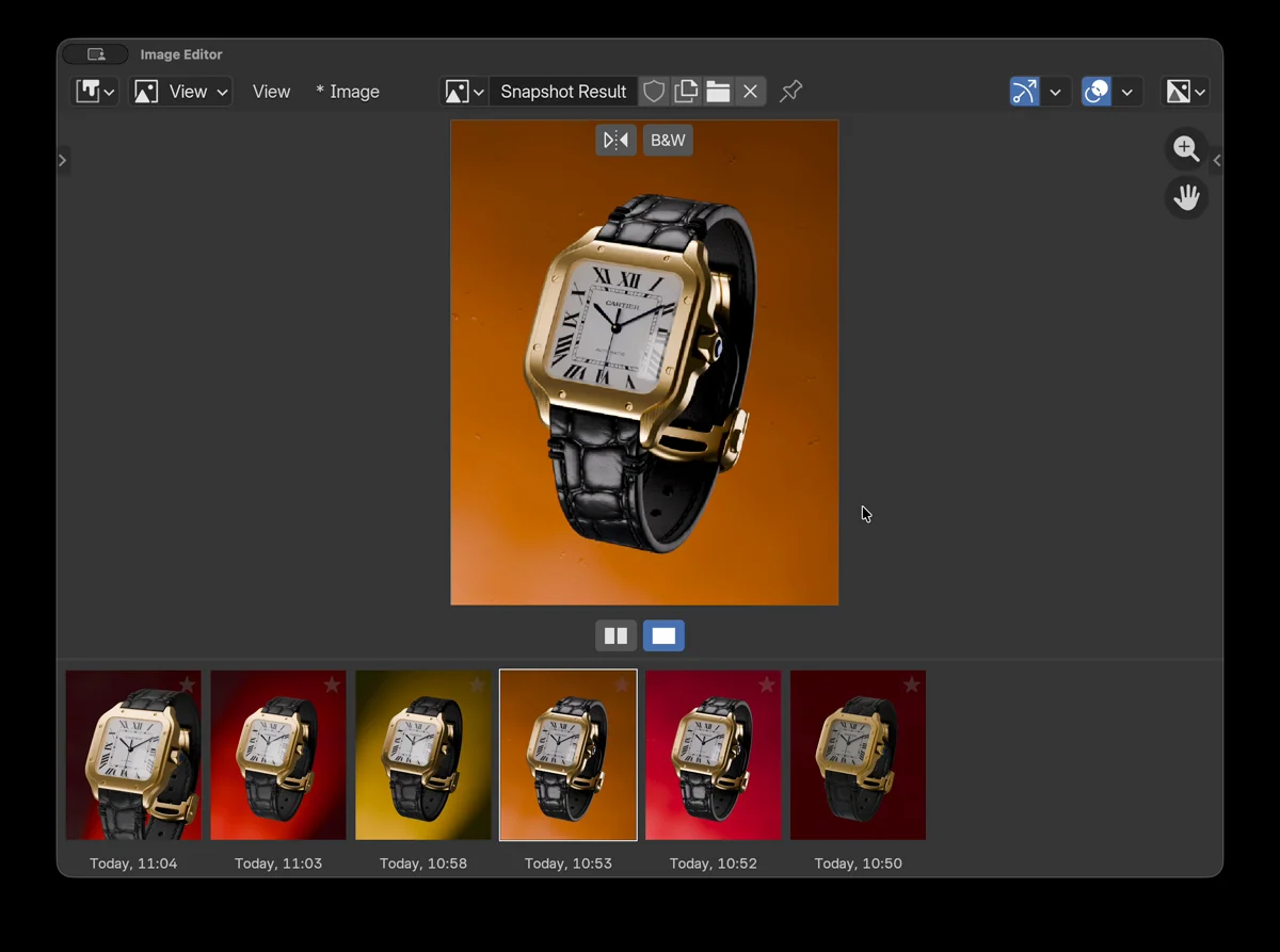Snapshot final selection