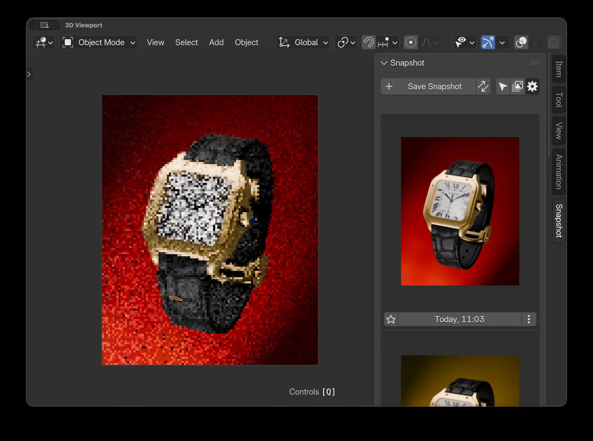 Snapshot capture workflow